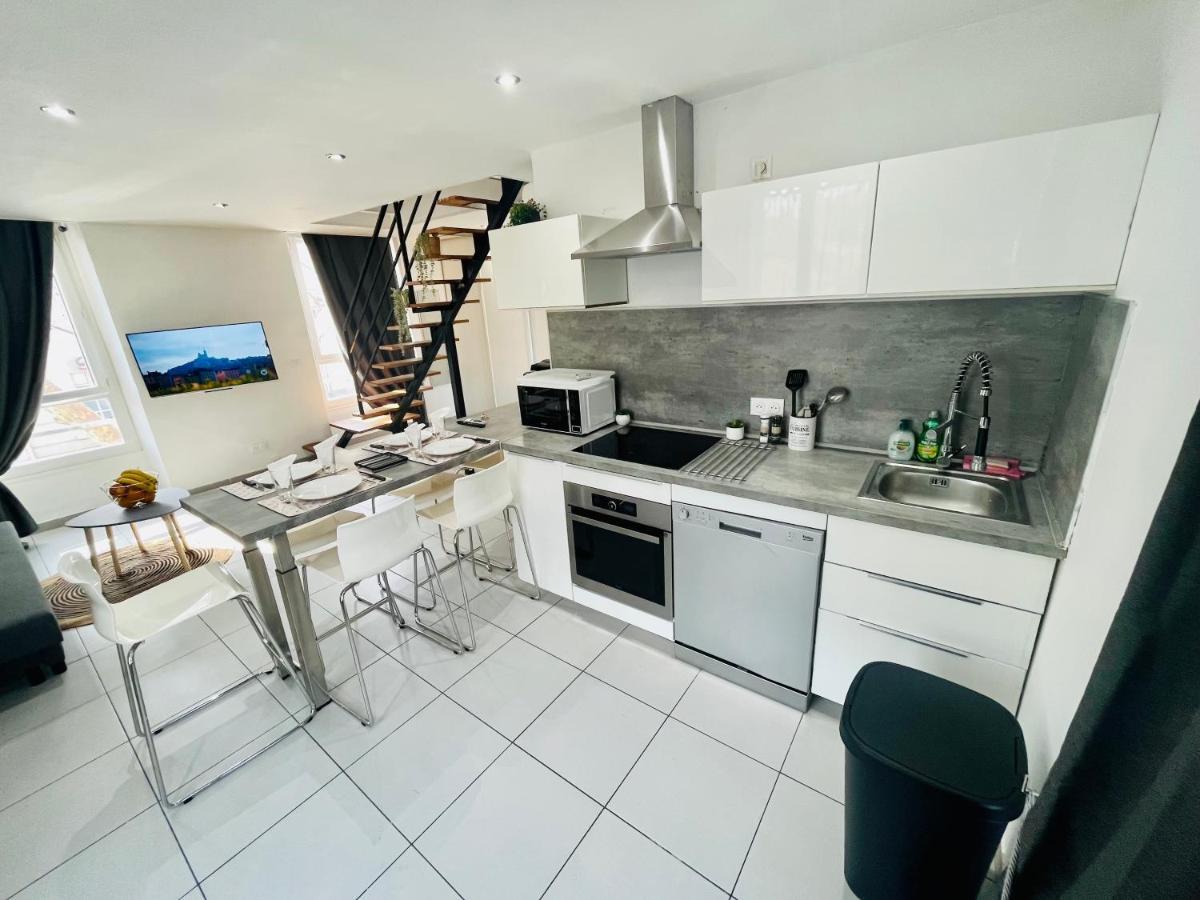 Superbe Duplex Design Neuf 2 Chambres, Climatise Tout Confort, Facile D,Acces Stationnement Gratuit Marsylia Zewnętrze zdjęcie